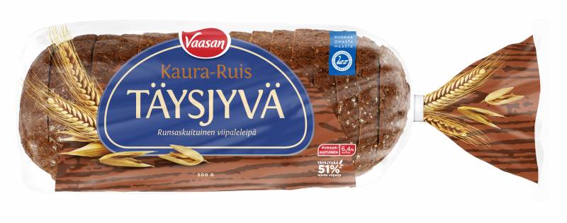 Täysjyvä kaura-ruis leipä
