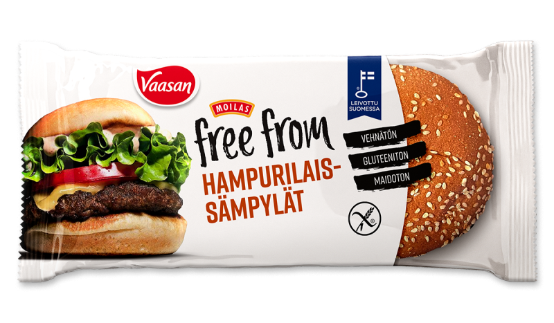 Vaasan Moilas Free From hampurilais-sämpylät